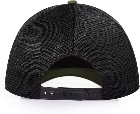 Oversize XXL American Flag Trucker Hat, Large Breathable Mesh Snapback Baseball Cap for Men