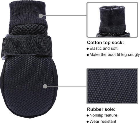 Hipaw Dog Shoes for Summer | Breathable Boots for Medium Large Dogs, Comfortable Paw Protectors
