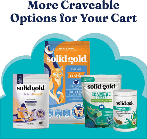 Solid Gold Wet Cat Food Pate for Adult & Senior Cats - Real Chicken & Coconut Oil, High Protein Grain Free, 6oz (16