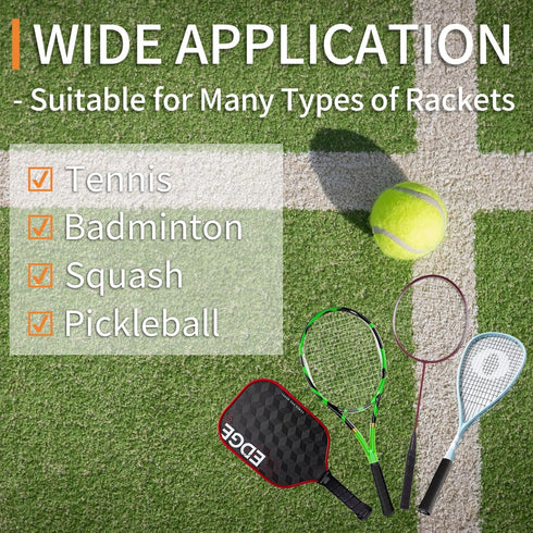 Tennis Racket Grip Tape, 6 Pack Precut Anti-Slip Grips, Super Absorbent Dry Feel for Tennis, Pickleball