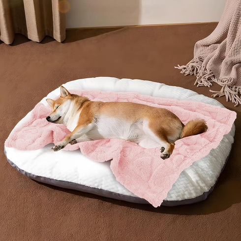 MACEVIA Fluffy Fleece Dog Blankets, Warm Soft Fuzzy Blankets for Small, Medium, Large Dogs and Cats (24x29 Inch, Light