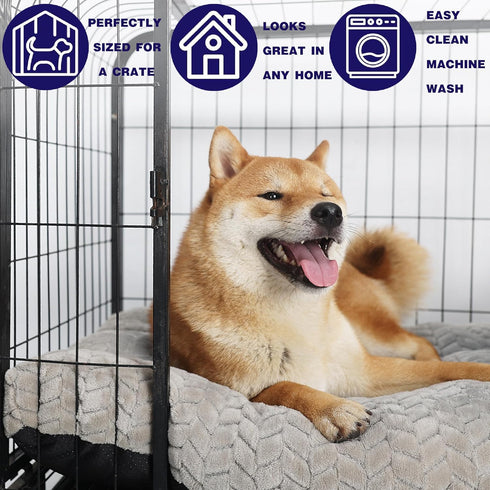 Dog Crate Bed for Medium Dogs - 30 Inch Crate Pads for Dog Cages - Soft and Fluffy Crate Mats for Dogs Up to 40 lbs -