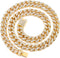 Cuban Link Dog Collar, Gold Silver Color Metal Chain Collar for Dogs Cats, 22 Inch, Gold
