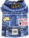 Cool Blue Dog Jean Jacket - Small Pet Outfits for Dogs and Cats, Denim Coats, Vest for Boys and Girls, Puppy Shirts