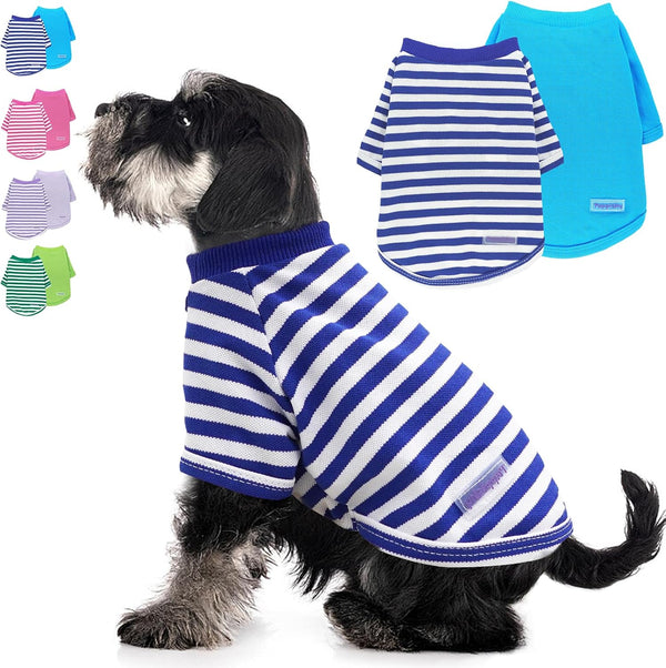 2 Pieces Dog Shirt for Medium Dogs, Boy Dog Clothes for Medium Sized Dogs, Puppy Clothes for Toy Poodle (Large)