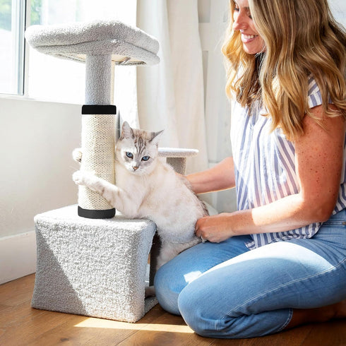 Cat Scratch Mat Sofa Protector, Natural Sisal Cat Scratcher Mats for Indoor Cats, 2Pcs Small Nail