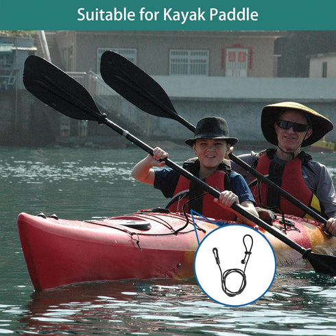 Kayak Paddle Leash, Fishing Rod Paddle Leash, Stretchable Strap Lanyard Rope for Kayaking, Boating, Fishing Pole, 4Pcs