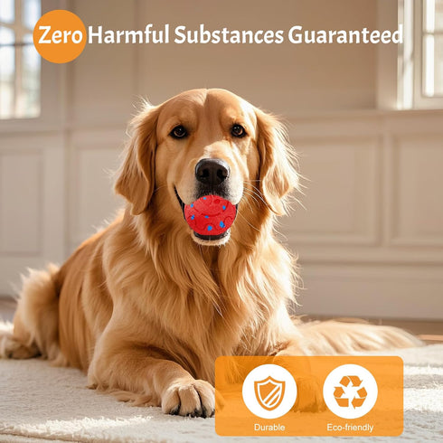 morhandisn IP54 Dog Balls: Interactive Dog Ball, Self-Moving Dog Toy with Auto-Rolling & Bouncing, E-TPU Material