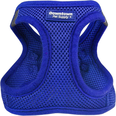 Downtown Pet Supply Step in Dog Harness for Small Dogs, No Pull, Blue, Adjustable with Padded Mesh Fabric and
