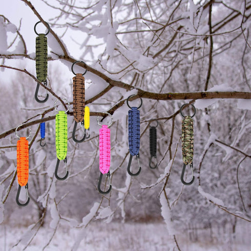 Hicarer 10 Pieces Paracord Keychain Quick Release Key Clip Lanyard Hook for Men & Women