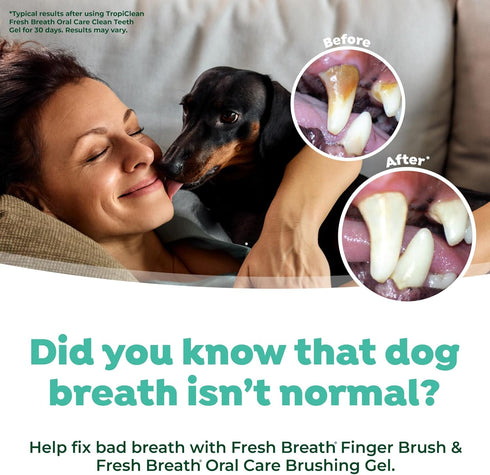 TropiClean Fresh Breath Finger Toothbrushes for Dogs & Puppies - Gentle Soft Toothbrush Alternative