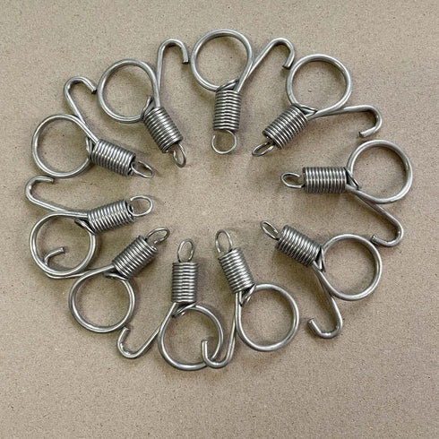 20Pcs Spring Door Latch for Cages, Metal Finger Spring Hooks, Multi-Functional Wire Cage Spring Latch for Pet Cage Door