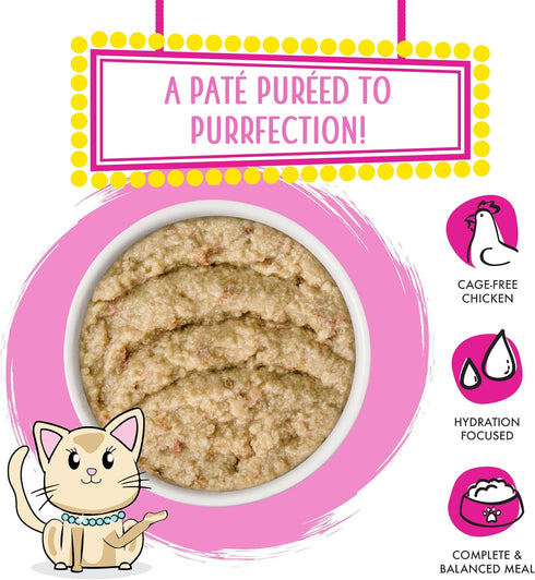 Weruva Wet Cat Food, Meal of Fortune Chicken with Chicken Liver Pate, 2.8oz Slide N Serve Pouch, 12 Pack