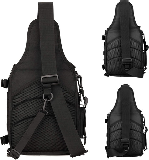 Pack Backpack Protector Plus Tactical Sling Bag Military MOLLE Crossbody Chest Shoulder (Patch Included) | Chest