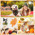 Huhumy 100 Pcs Thanksgiving Fall Dog Bandanas Bulk Autumn Pet Scarf Triangle Dog Neckerchief Bibs Adjustable Washable