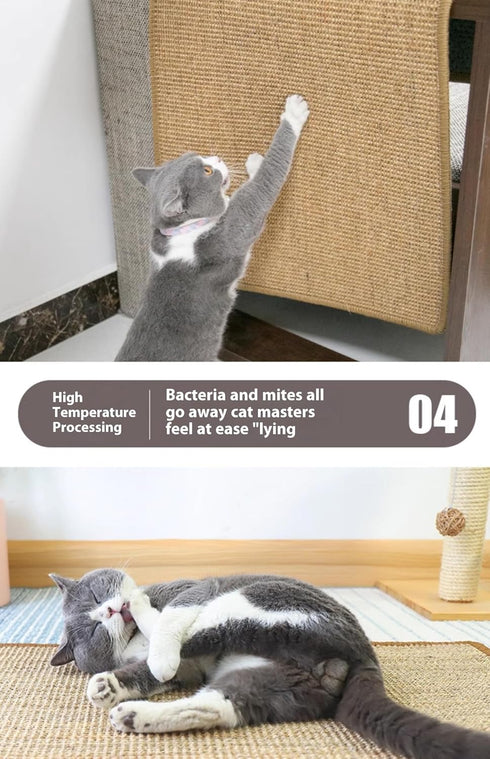 MEMQUQ Interactive Cat Scratching Toy - Natural Sisal Activity Mat for Kittens, Engaging Claw Exercise Play Pad