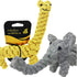 ADUCK Puppy Dog Rope Toy for Teeth Cleaning, Chew-Proof Dental Care, Durable Cotton Elephant & Giraffe