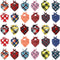 Segarty Dog Bandanas, 30 Pack 22.8"x15.7" | Triangle Plaid Bibs for Medium Small Dogs, Adjustable Washable Kerchief