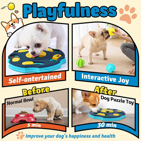 9 Pack Set Forfon All-Around Dog Puzzle Toy -Mentally Stimulating Dog Enrichment Toys for Small to Medium Smart Dogs