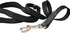 Adjustable Dog Leash 1/2" Wide Nylon 3ft-5ft Length with Leather Enforced Snap, Small Black