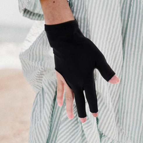 Vaguelly Breathable Fingerless Nylon Billiard Gloves, Wear-Resistant Three-Finger Sports Gloves for Pool and Snooker
