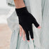 Vaguelly Breathable Fingerless Nylon Billiard Gloves, Wear-Resistant Three-Finger Sports Gloves for Pool and Snooker