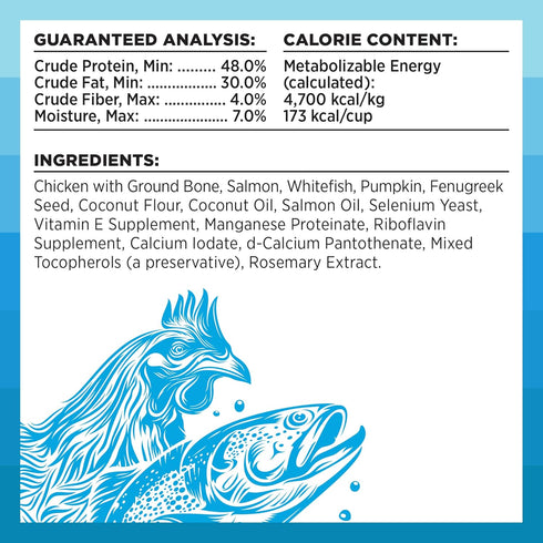 BIXBI Rawbble Freeze Dried Dog Food, Chicken & Salmon Recipe, 4.5 oz - 94% Meat and Organs, No Fillers