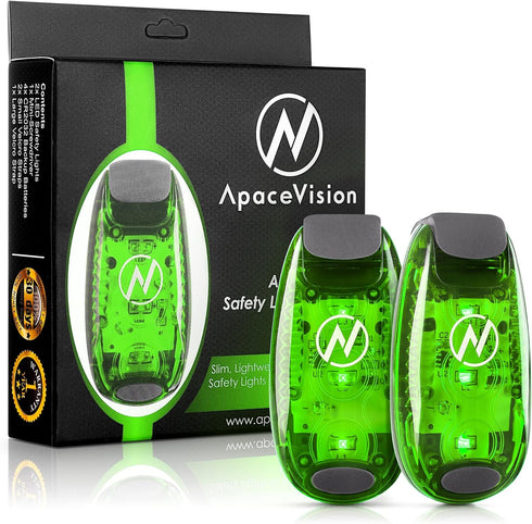 LED Safety Light (2 Pack) + Free Bonuses | Clip On Strobe/Running Lights for Runners, Dogs, and Biking