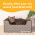 Hide & Scratch Extra-Large Heavy Duty Cardboard Cat Scratcher Box and Cat Bed with Refillable Scratch Pad