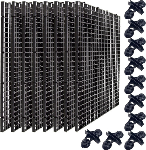 8 Pieces Fish Tank Divider with Sucker Clips, 30x30cm/11.8x11.8“ Aquarium Filter Bottom Partition