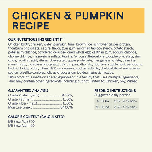 Canidae Wet Cat Food, Balanced Bowl Chicken & Pumpkin Recipe, 3 oz. (Case of 24)