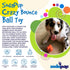 SodaPup Crazy Bounce Durable Dog Ball & Chew Toy Made in USA, Non-Toxic Natural Rubber for Bonding & Exercise