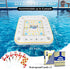 55 55 Inch Summer Elcoho x Extra Large Inflatable Game Table with Waterproof Playing Cards Floating Pool Table Drink