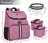 BAGLHER Dog Travel Bag, Airline Approved Pet Supplies Backpack with 2 Silicone Collapsible Bowls and 2 Food Baskets