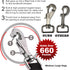 Heavy Duty 6 Foot Dog Leash with Secure Patented SafeLatch Clasp and Built-in Magnet for Large and Medium Dogs
