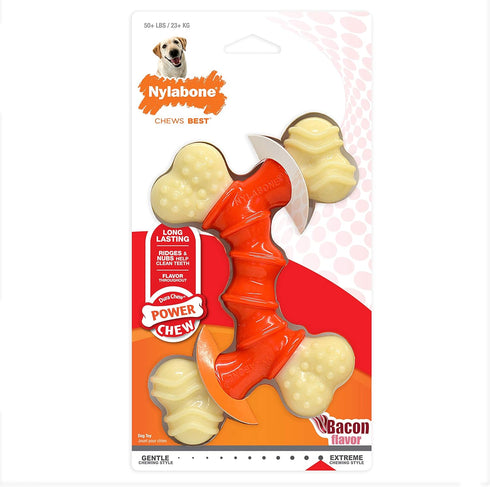 Nylabone Power Chew Double Bone - Long Lasting Chew Toy for Dogs X-Large (50+ lbs).