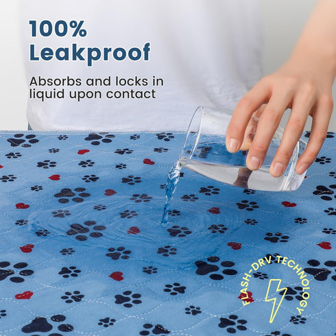 Dogs,2 Pack 72"x72" 100% Washable Pee Pads for Extra Large Super Absorbent Reusable Puppy Pads,Non-Slip Waterproof Dog