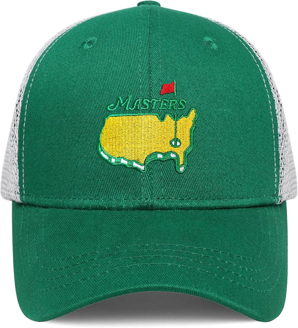 Golf Hat for Men and Women, Green Embroidered Baseball Cap