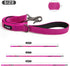 Fida 6 FT Heavy Duty Dog Leash - Rose | 2 Padded Handles, Traffic Handle & Easy Snap Hook | Reflective Lead for All