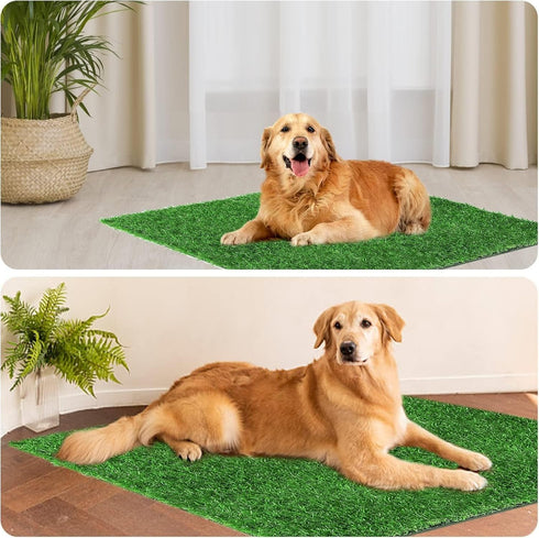SSRIVER (51.3x32 Inch(Pack 1)) Artificial Grass for Dogs Pee Tray Fake Grass Mat for Professional Puppy Potty Trainer