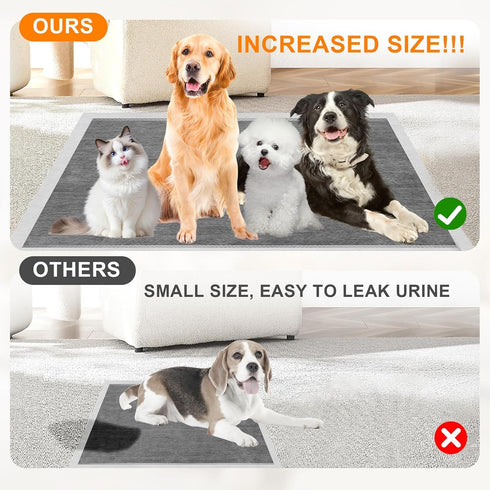 55"31", 40 Count, 6-Layer Charcoal Puppy Pads Ultra-Large Carbon Pee Pads for Dogs Odor-Control Dog Pee Pads, Dog