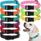 9 Pieces Adjustable Dog Collar for Medium Dogs - Soft Nylon with Quick Release Buckle, Bulk for Walking Running
