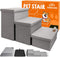 Dog Stairs for High Beds 17.1" H, Folding Steps for Small Medium or Large Dogs with Storage, Cat Ramp for Car, 200 lbs