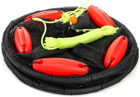 1516 inch ZENFUN Extra Large Floating Fish Basket for Live Caught Fish, Foldable Lobsters Basket for Fishing Live Well