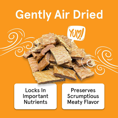 12oz 95% TRMC Real Meat Dog Treats - Bag of Bite-Sized Air-Dried Venison & Chicken Jerky for Dogs - Grain-Free Jerky