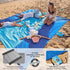 WEKAPO Beach Blanket Sandproof Waterproof, Extra Large Beach Mat, Oversized & Compact Sand Free, Quick Drying Beach