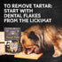 QCHEFS Dental Flakes for Dogs – One Month Supply - Food Topper, Oral Health Snack with Amino Acids