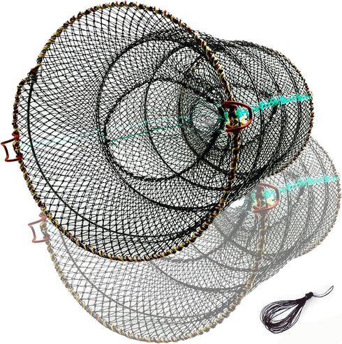 Folded Minnow Trap Crab Trap 23.6in x 11.8in Thicken Fishing Bait Trap