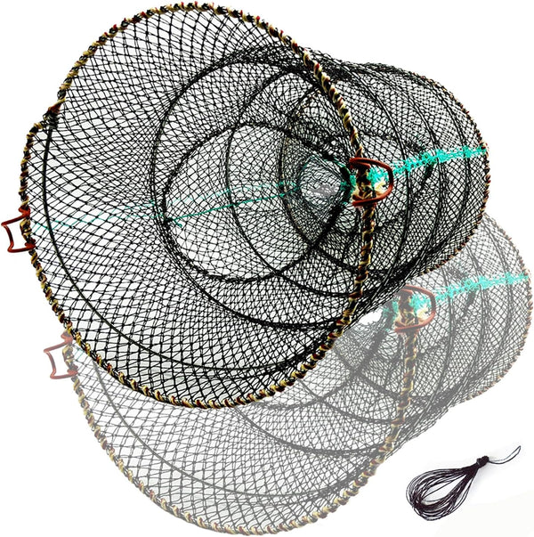 Folded Minnow Trap Crab Trap 23.6in x 11.8in Thicken Fishing Bait Trap
