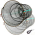Folded Minnow Trap Crab Trap 23.6in x 11.8in Thicken Fishing Bait Trap